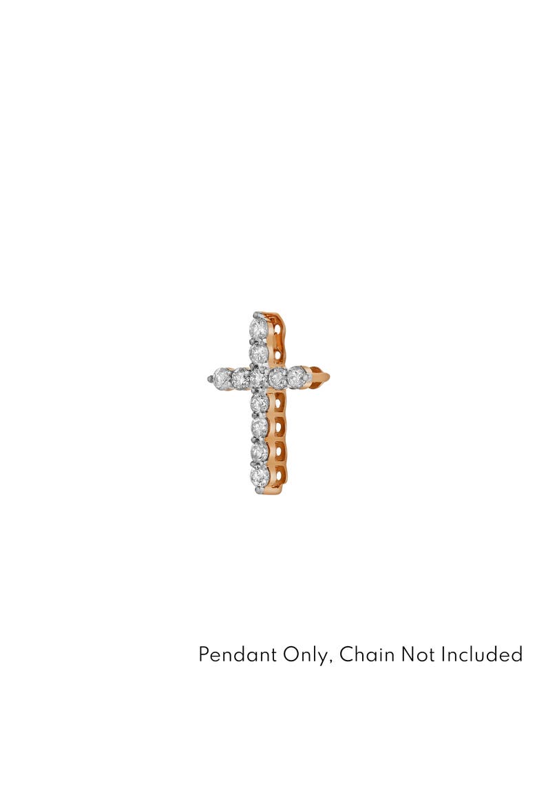 Nazerath 10K Gold Cross Diamond Pendant - 0.33 Ctw, Alternate, color, 10K Rose Gold