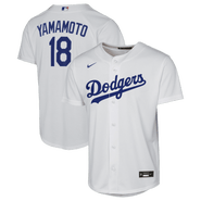Nike Youth Nike Yoshinobu Yamamoto White Los Angeles Dodgers Home Baseline Jersey