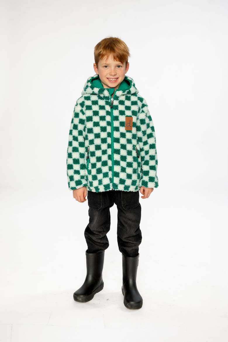 Reversible Fleece Hooded Zip Pocket Mid-Season Jacket, Alternate, color, Forest Green