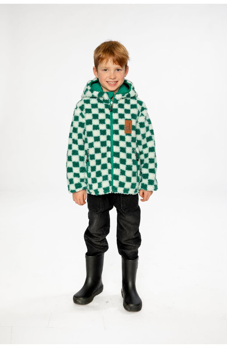 Deux par Deux Reversible Fleece Hooded Zip Pocket Mid-Season Jacket, Alternate, color, 