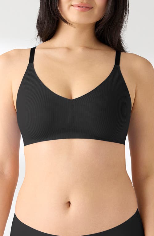 True & Co. True & Co Rib Triangle Bra In Black