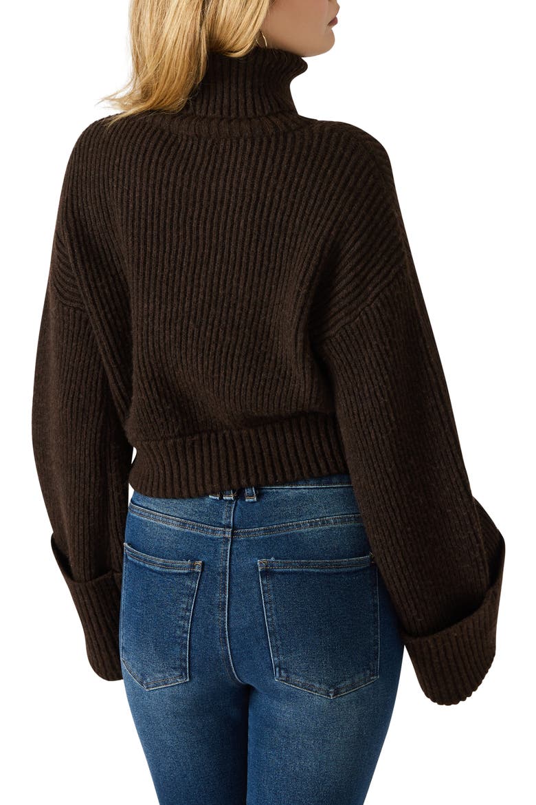 Adelade Turtleneck Sweater, Alternate, color, DARK ESPRESSO