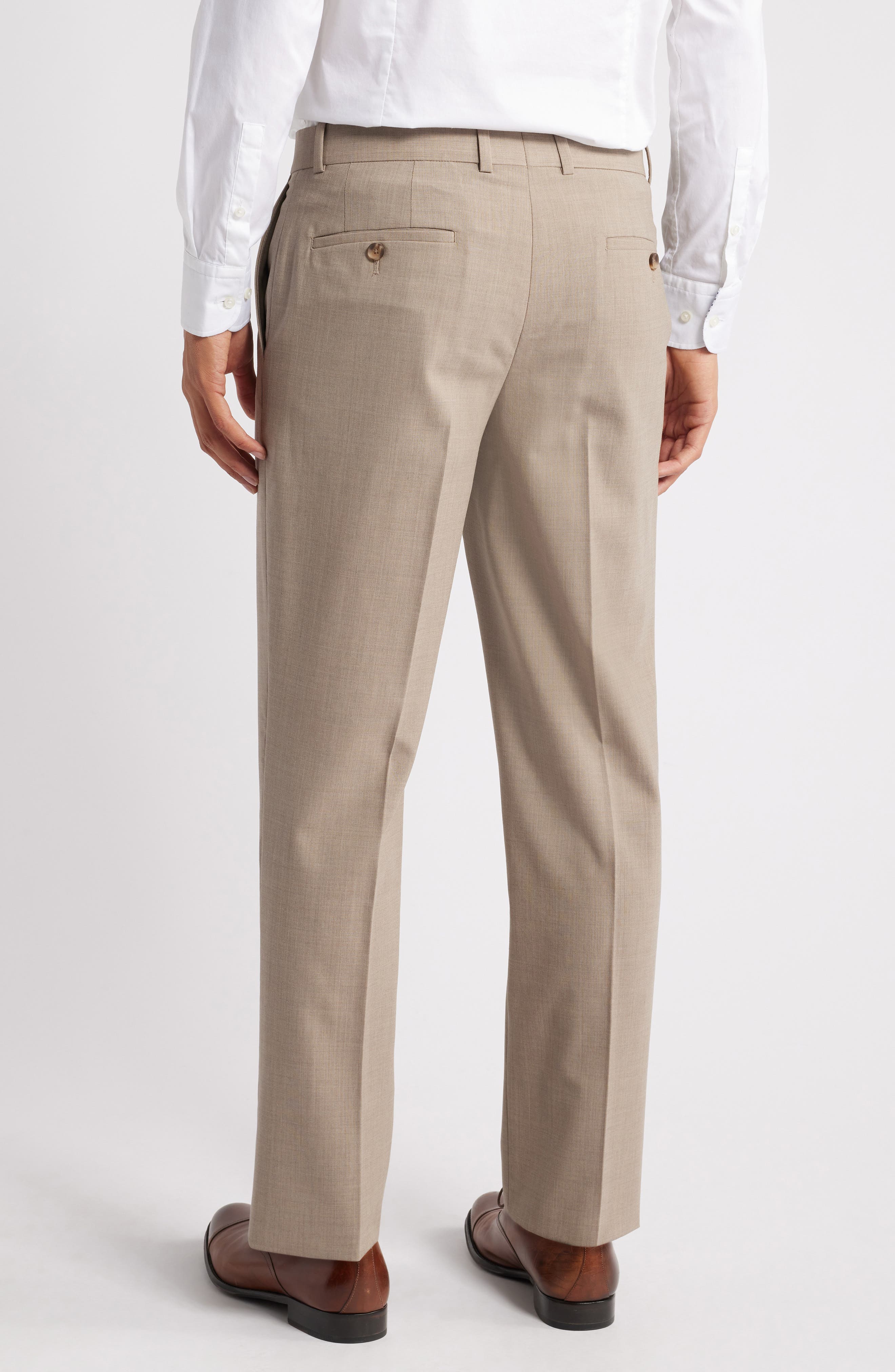 Henrik Trim Fit Solid Stretch Wool Suit Pants - image 4