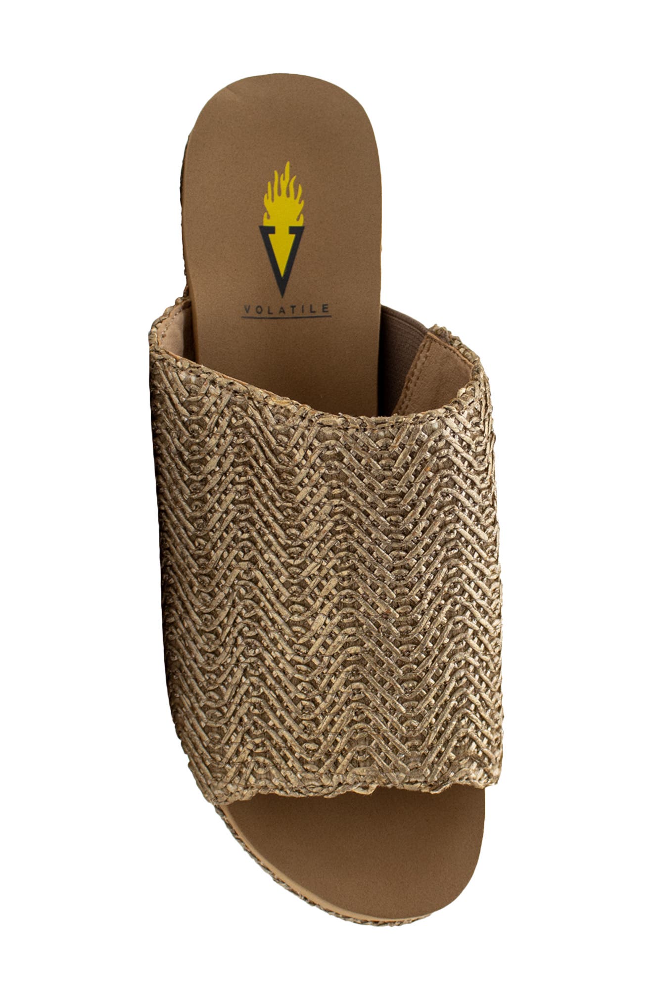 Volatile Canteen Water Resistant Raffia Wedge Platform Sandal, Alternate, color, 