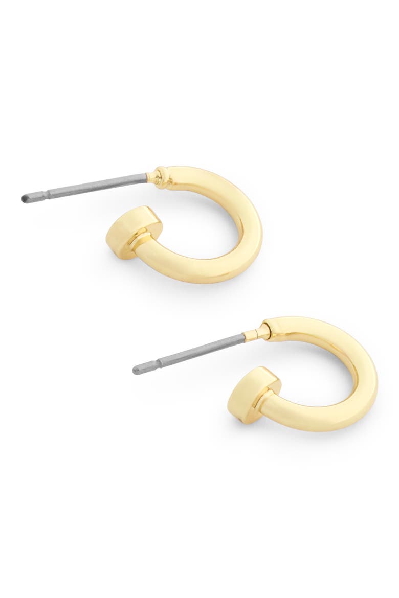 Mini Core Huggie Hoop Earrings, Alternate, color, GOLD