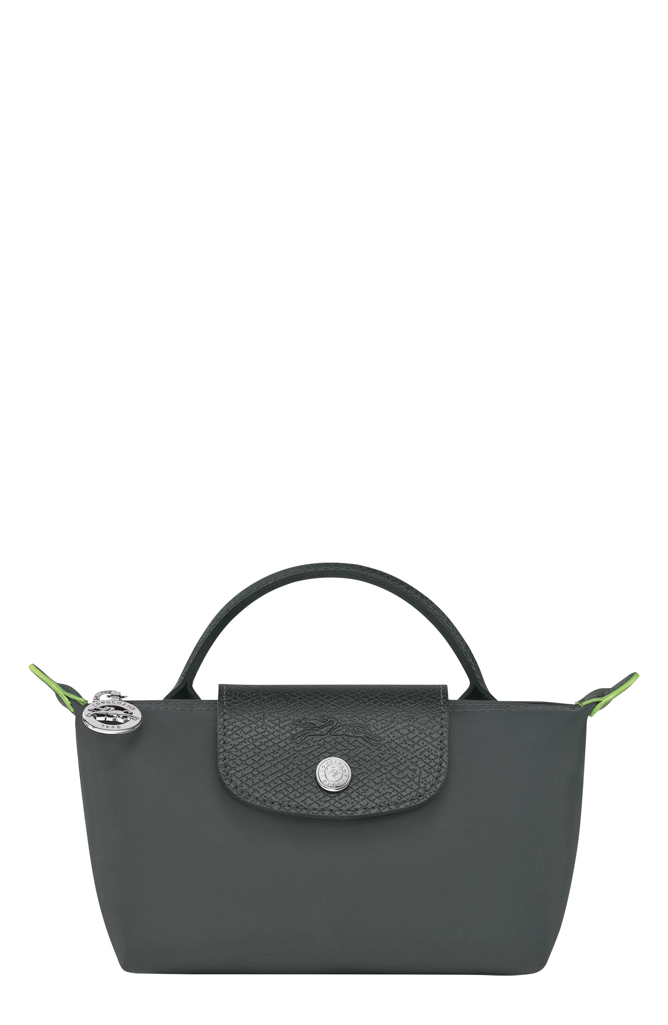 Longchamp Le Pliage Recycled Canvas Cosmetics Case, Main, color, Graphite