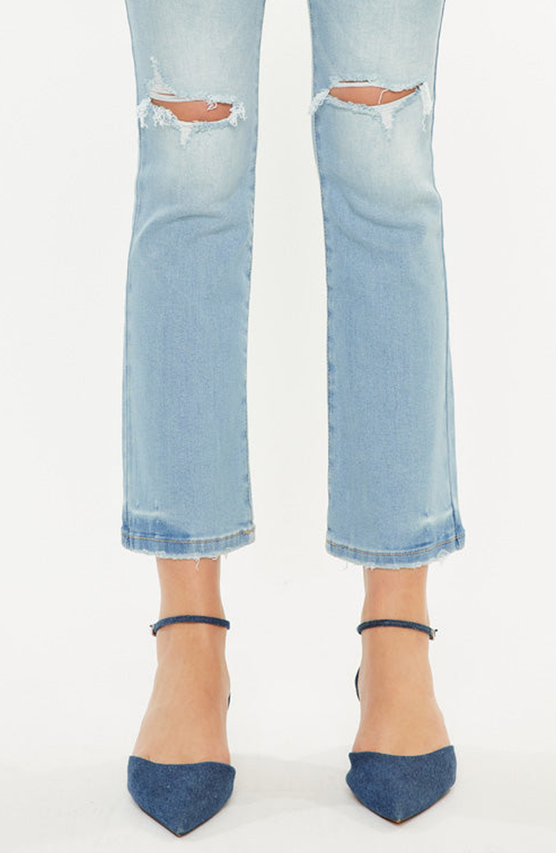 KanCan Coraline Essentials Mid Rise Kick Flare Jeans, Alternate, color, Light Wash