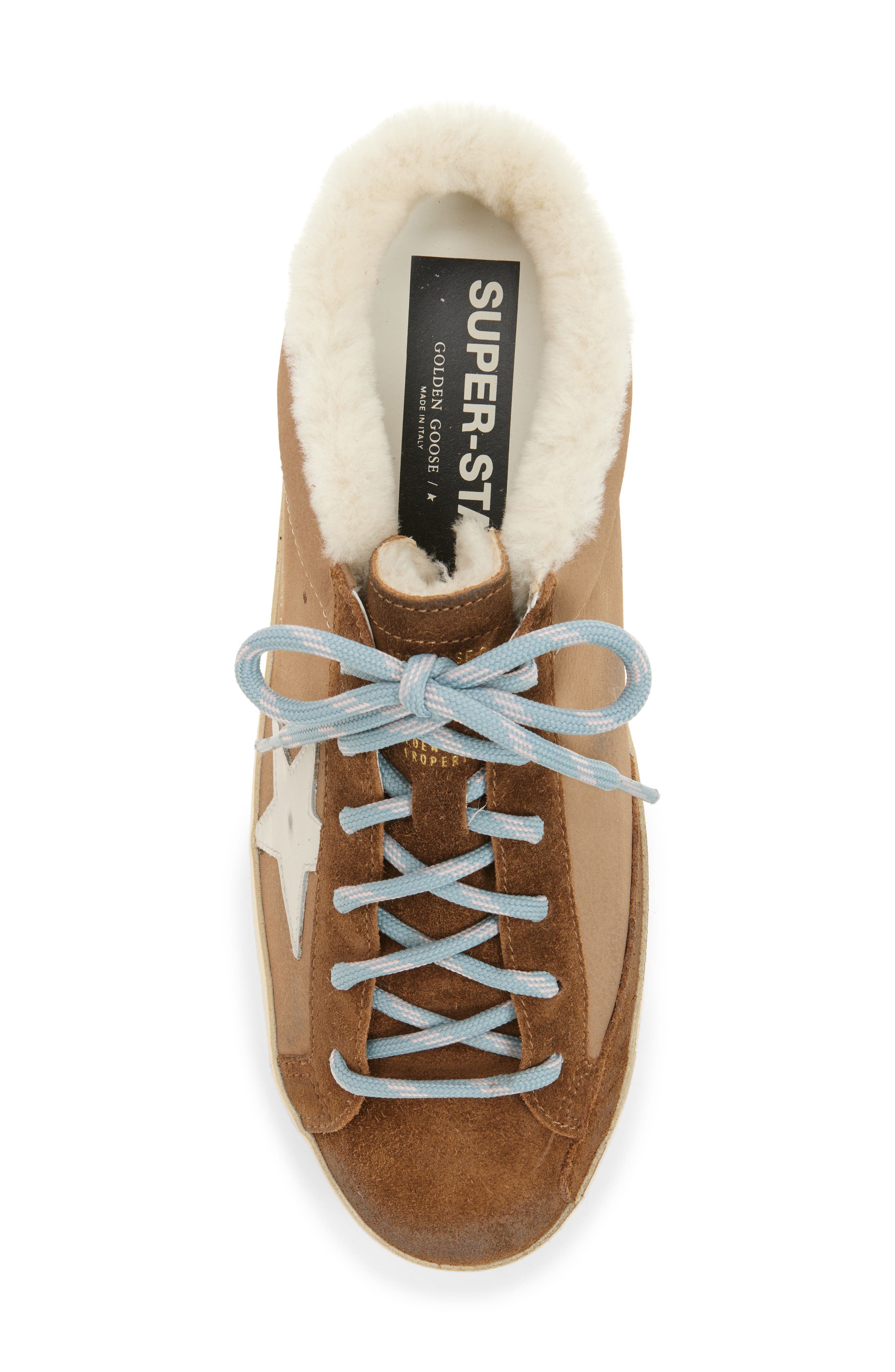 Golden Goose Super-Star Faux Shearling Lined Mule Sneaker, Alternate, color, Beige/ Cream