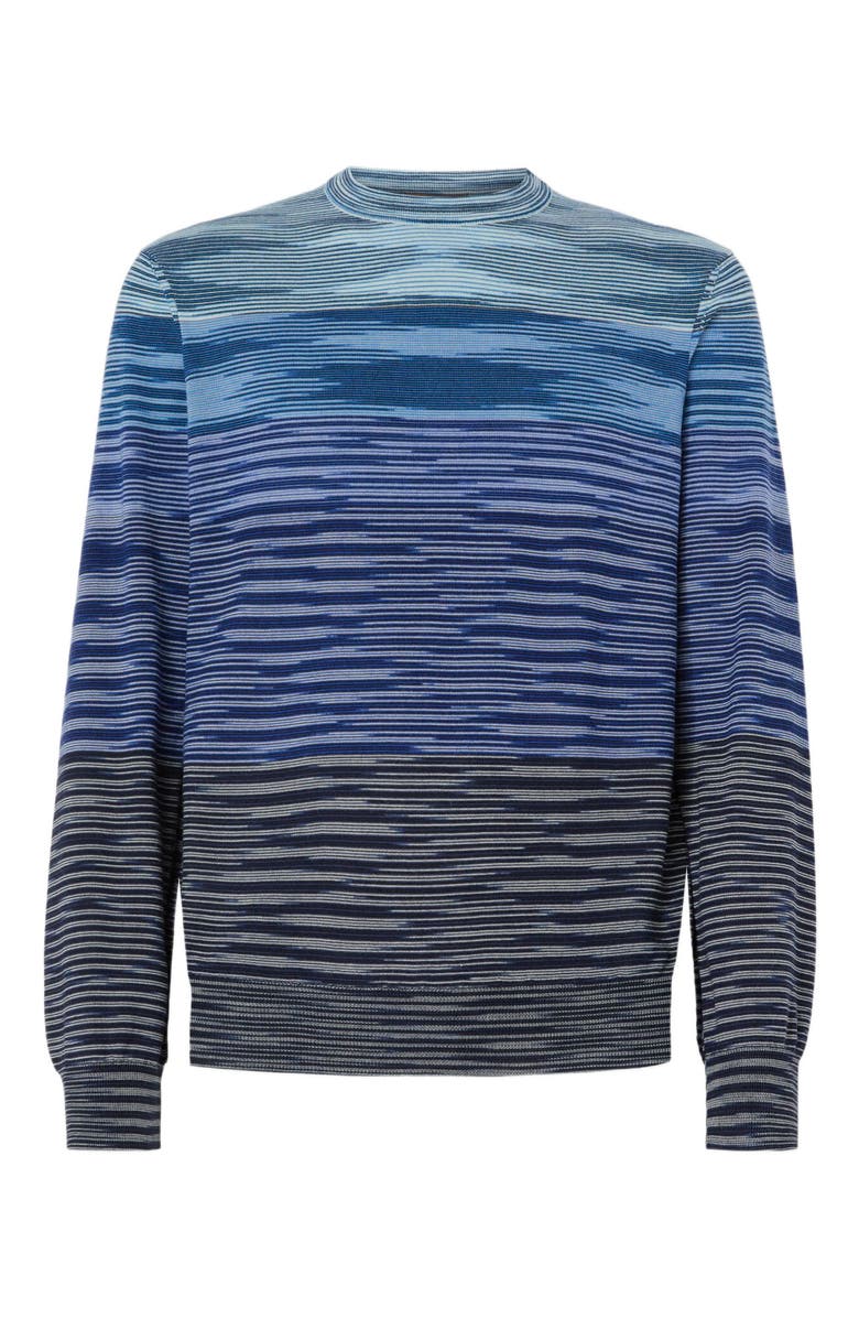 Missoni Crew Neck Sweater In Pure Flame Wool, Alternate, color, Blue