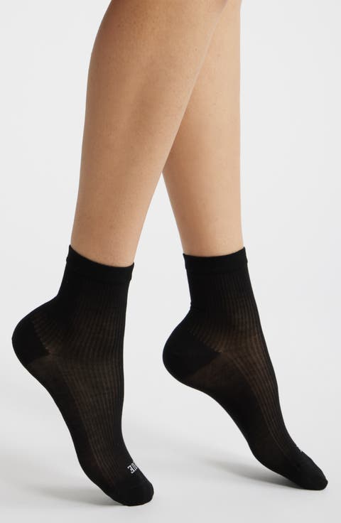 Sheer Rib Crew Socks