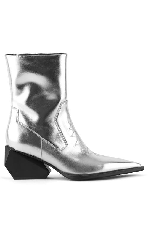 United Nude Ricky West Mid Boot In Silver