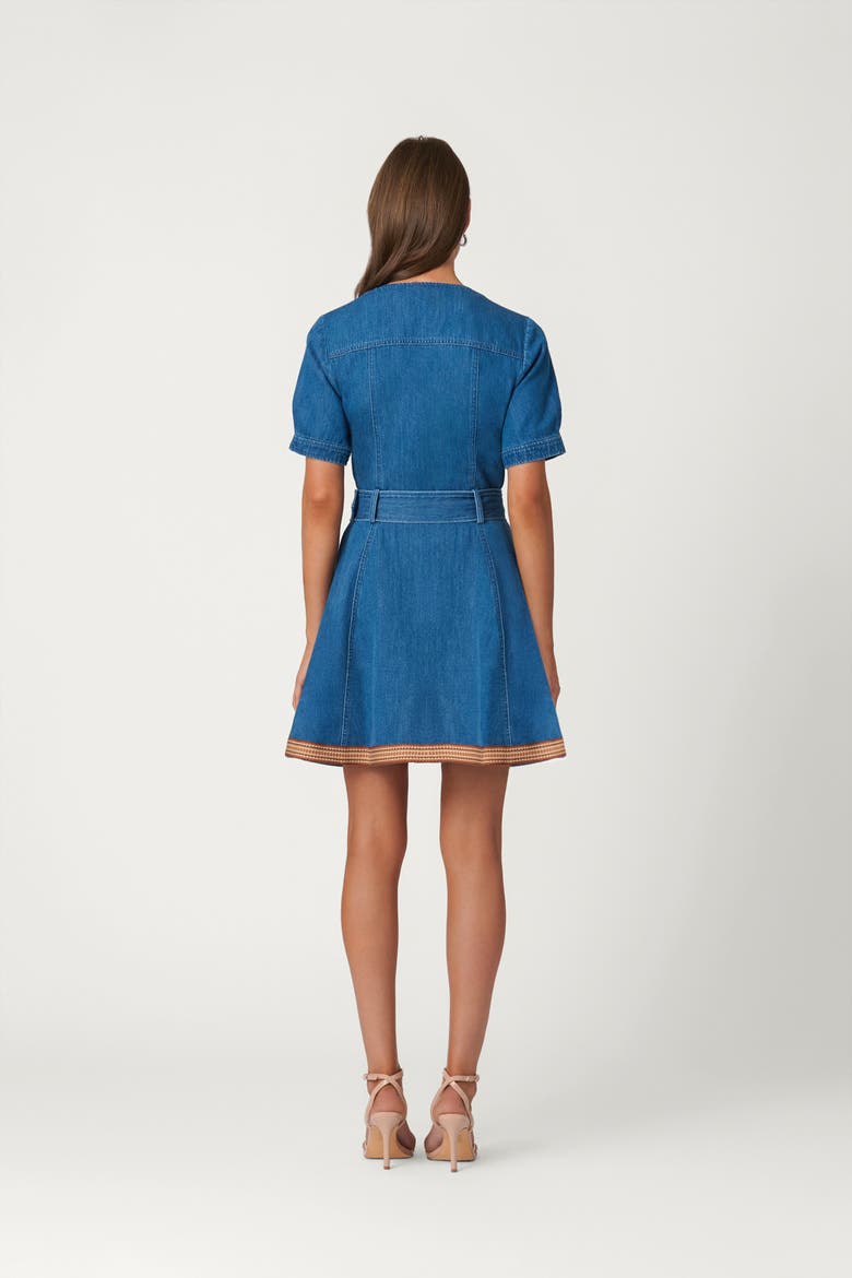 Classic Wash Denim with Trim Payton Dress, Alternate, color, Denim