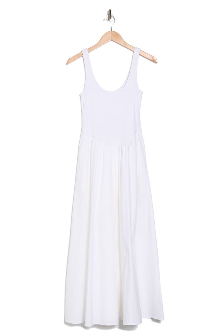 Mixed Media Tank Dress, Alternate, color, WHITE