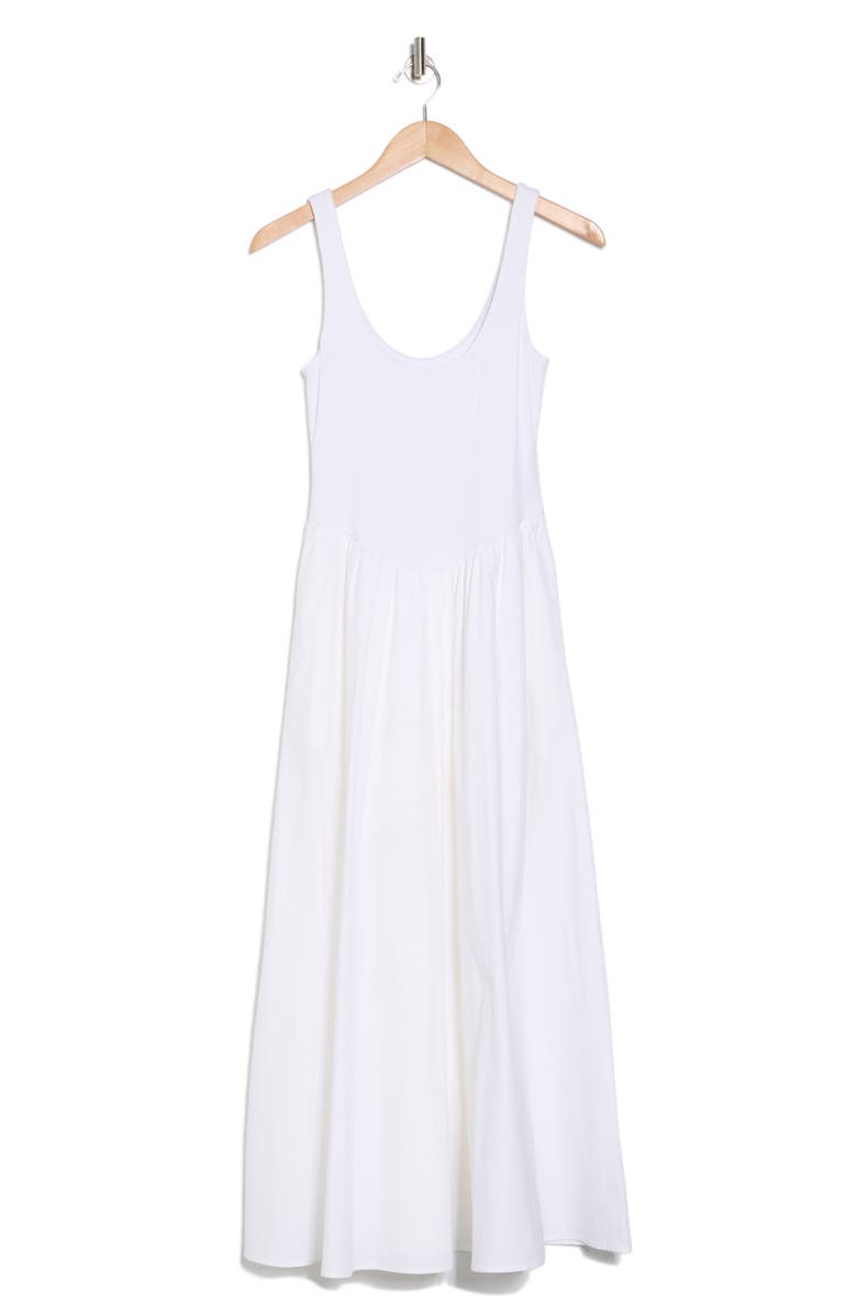 Melrose and Market Mixed Media Tank Dress, Alternate, color, White