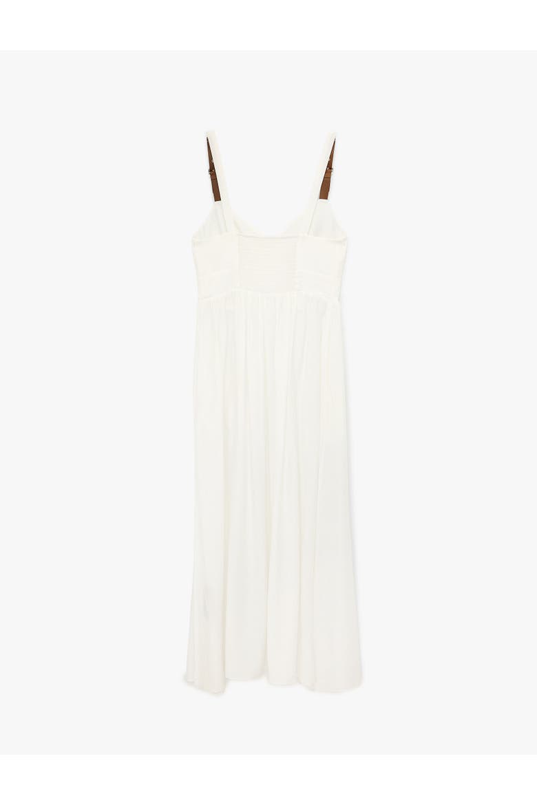 V-Neck Sleeveless Maxi Dress with Adjustable Straps, Alternate, color, OFF WHITE