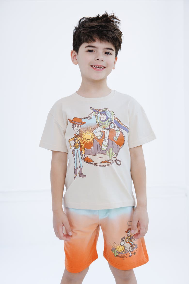 Pixar 3-Piece Tee Tank and Shorts Set, Alternate, color, Woody Buzz Tan