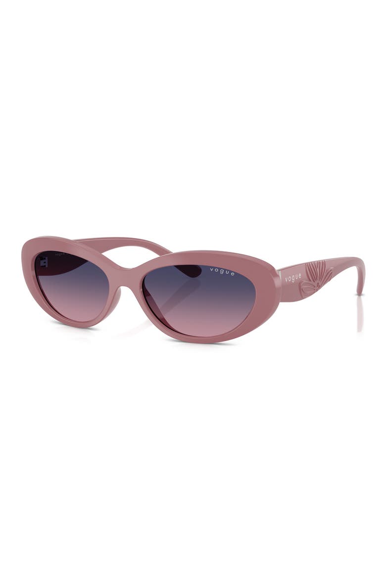 55mm Polarized Oval Sunglasses, Alternate, color, PINK