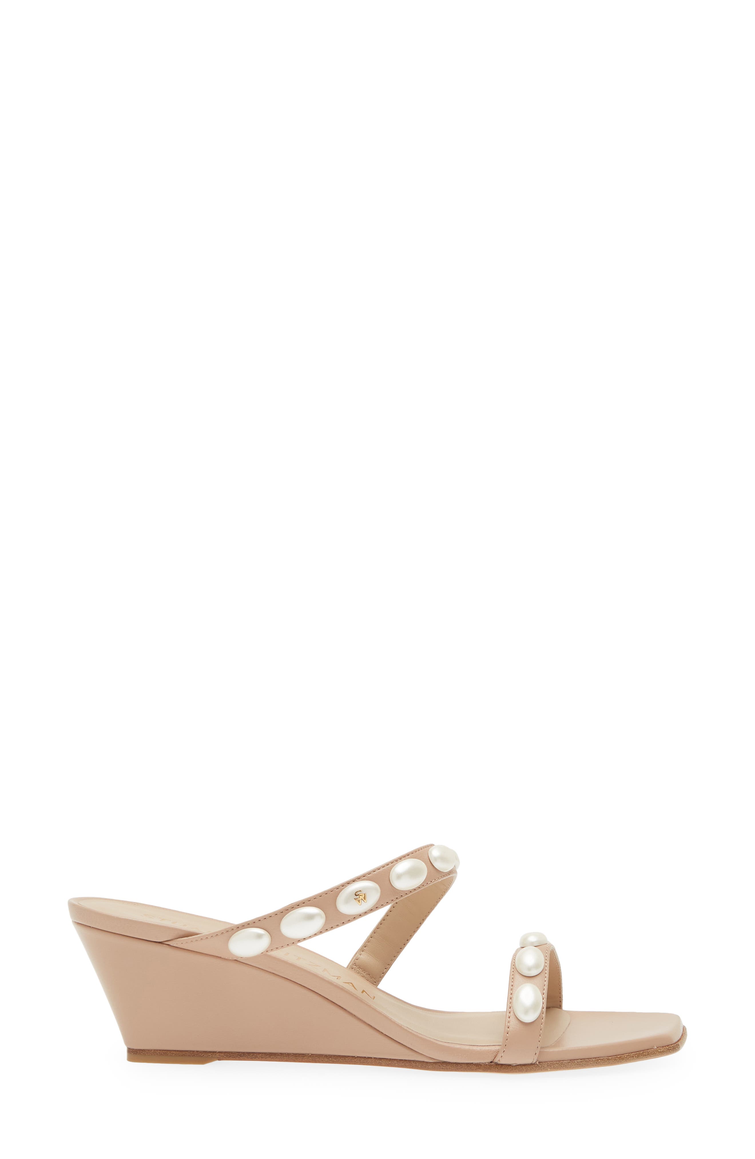 Pearlita 50 Wedge Slide Sandal, Alternate, color, ADOBE