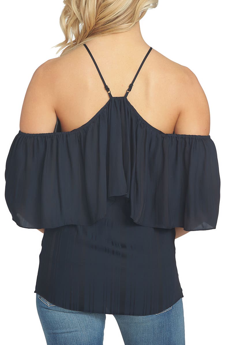 1.STATE 1. STATE Halter Neck Ruffle Blouse, Alternate, color,