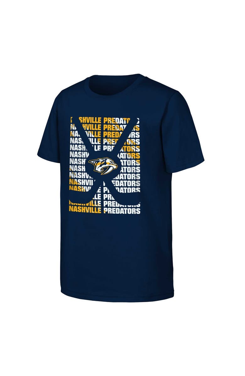 Outerstuff Youth Navy Nashville Predators Box T-Shirt, Main, color, 