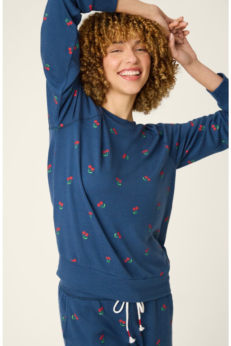 Star Spangled Summer Pajama Top, Alternate, color, TRUE NAVY