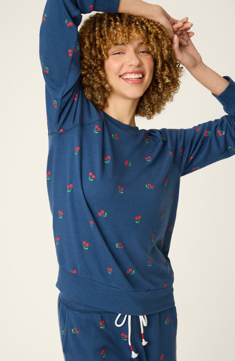 PJ Salvage Star Spangled Summer Pajama Top, Alternate, color, True Navy