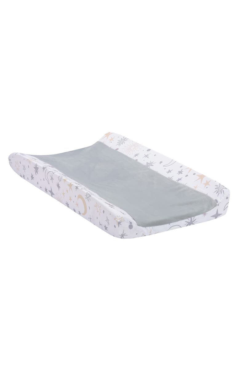 Lambs & Ivy Goodnight Moon Changing Pad Cover - Moons/Stars, Main, color, White