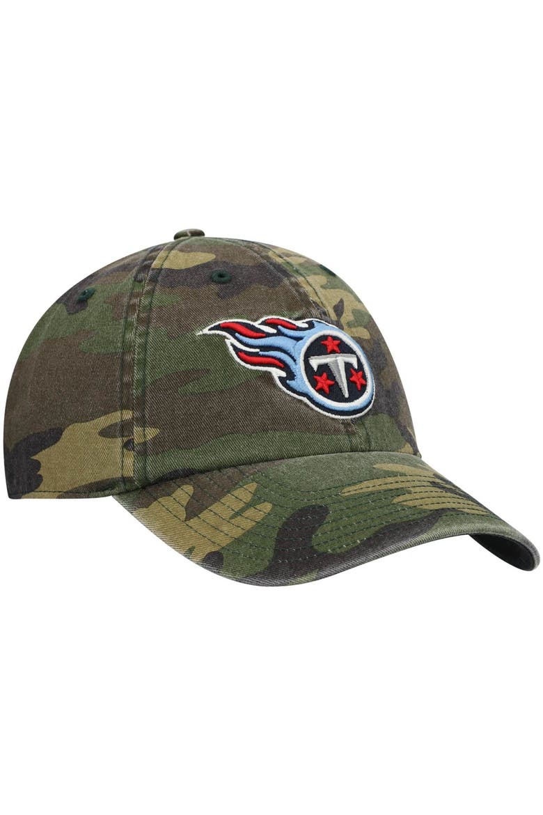 Men's '47 Camo Tennessee Titans Woodland Clean Up Adjustable Hat, Alternate, color, Camo