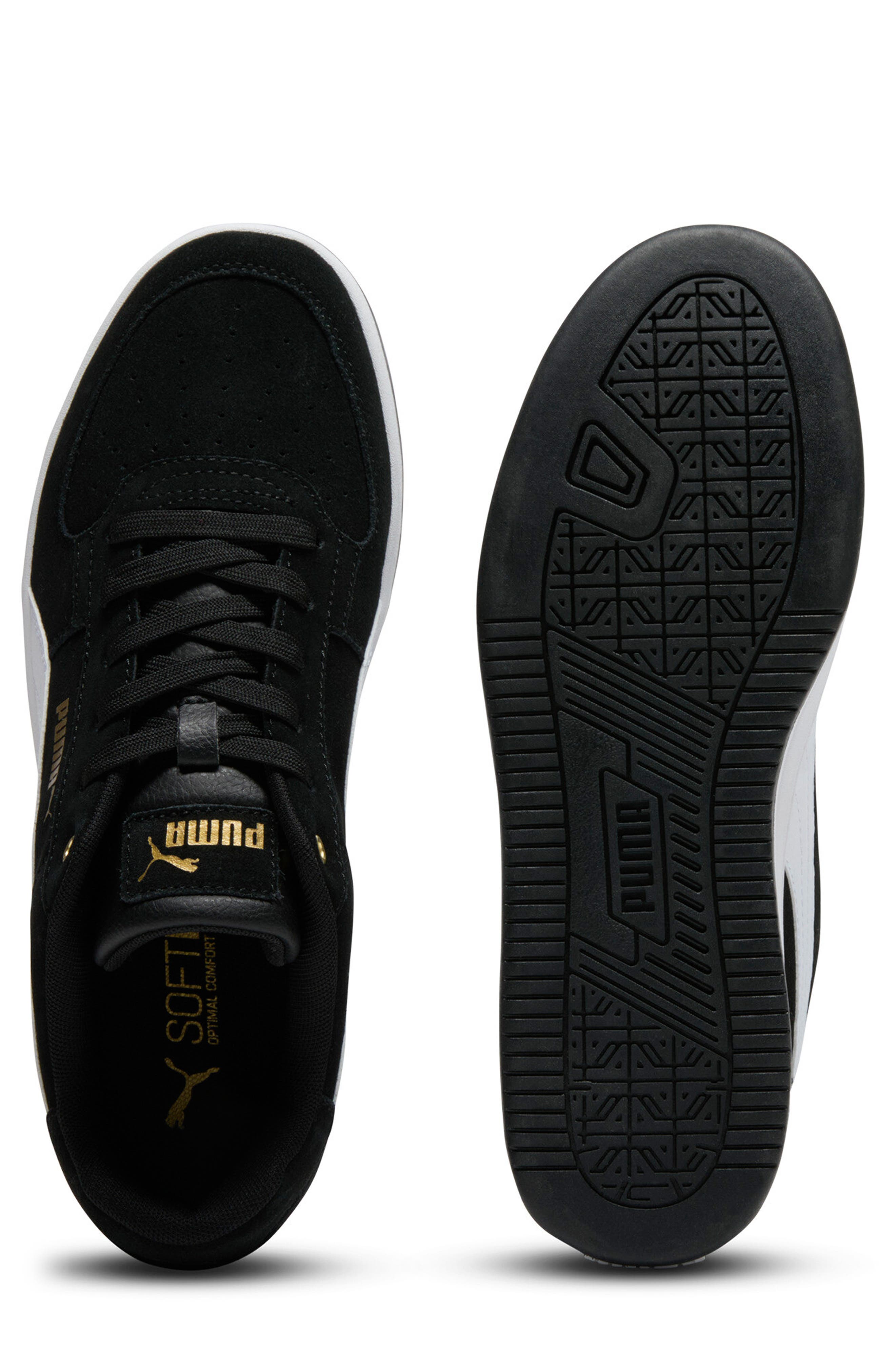 PUMA Caven 2.0 Full Suede Sneaker, Alternate, color, Puma Black-Puma White- Gold