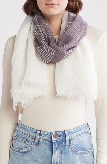 Melrose And Market Texture Ombré Scarf In Grey Excalibur