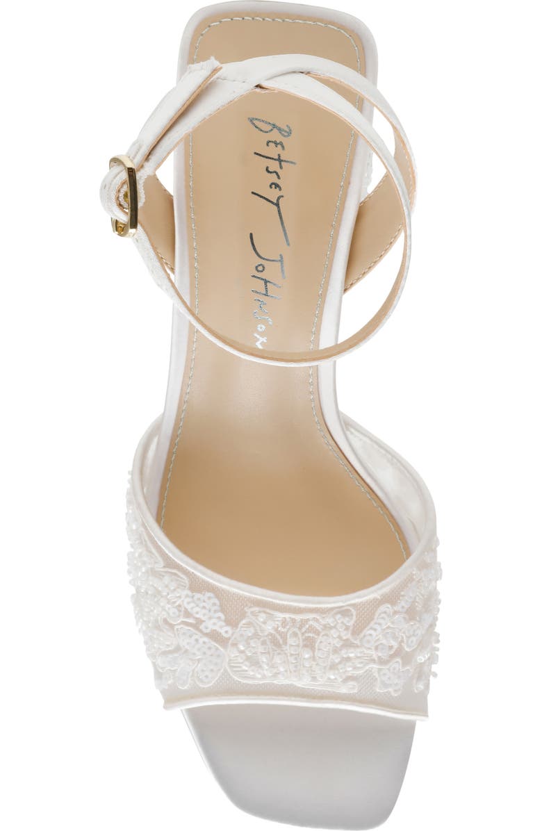 Betsey Johnson Junie Sandal, Alternate, color, Ivory
