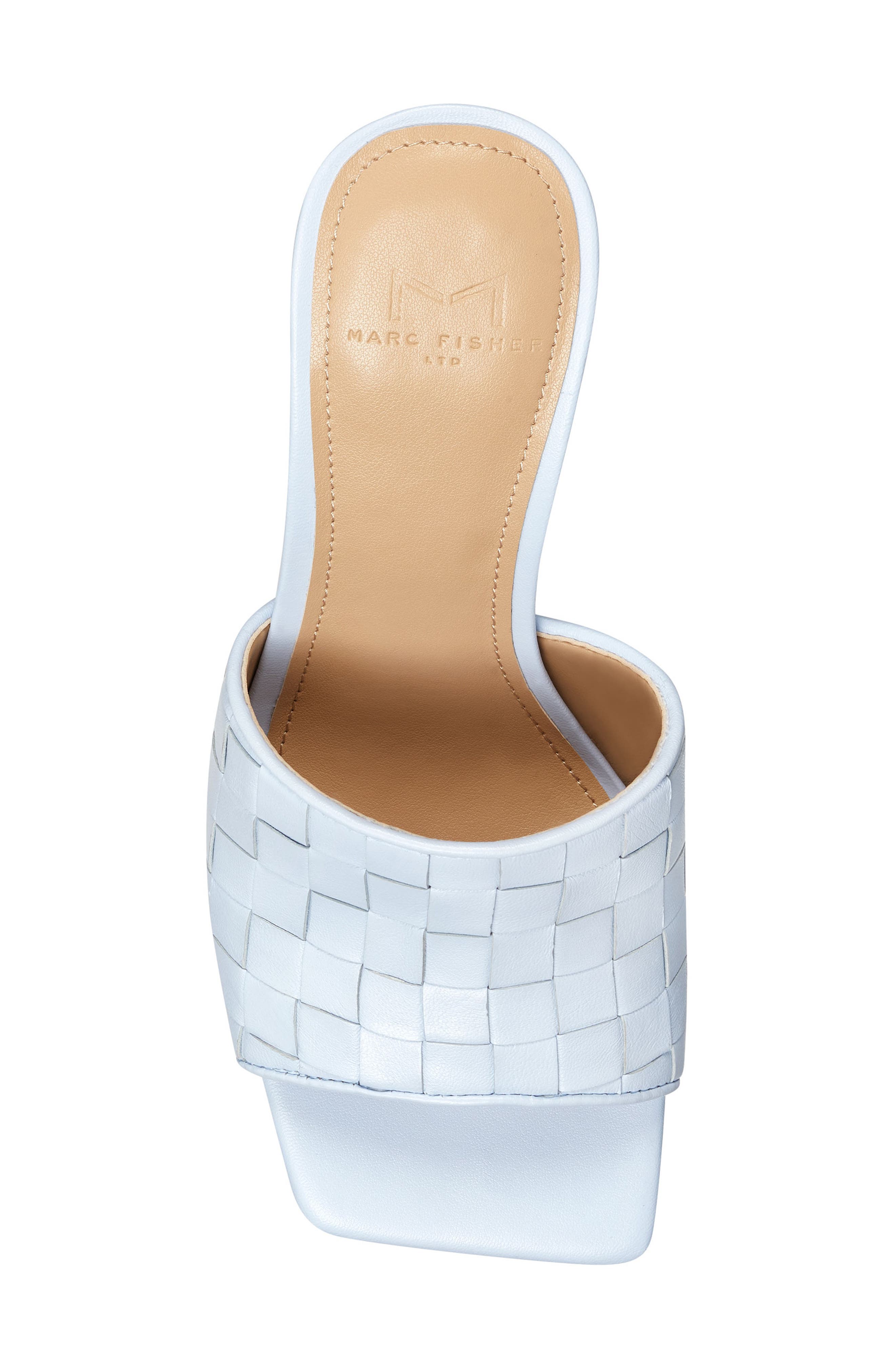 Dara Slide Sandal, Alternate, color, PALE BLUE LEATHER