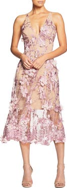 Dress the Population Audrey Embroidered Fit & Flare Dress