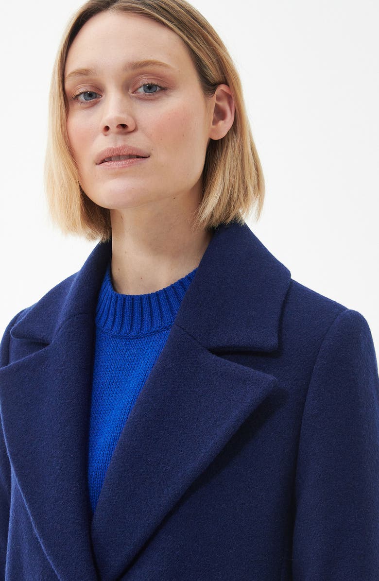 Barbour Angelina Longline Wool Blend Coat, Alternate, color,