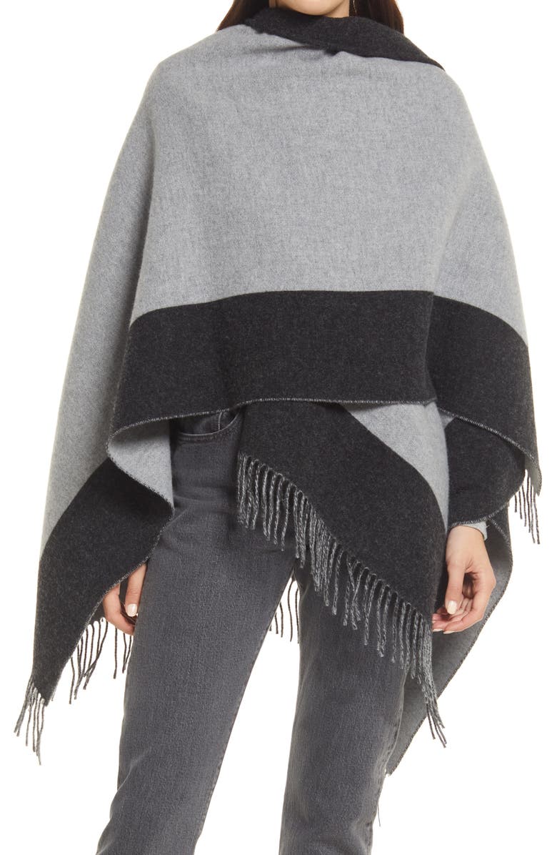 rag & bone Highlands Reversible Wool Blend Poncho, Alternate, color, 
