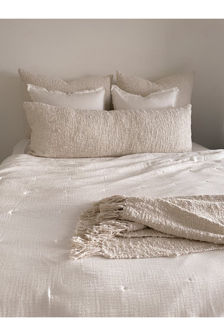 Cozy Cotton Boucle Body Pillow Cover Only, Alternate, color, Beige