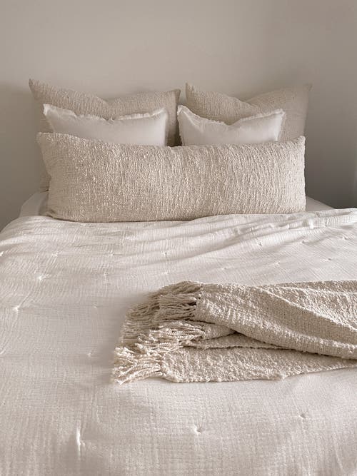 Anaya Cozy Cotton Boucle Body Pillow Cover Only In Beige