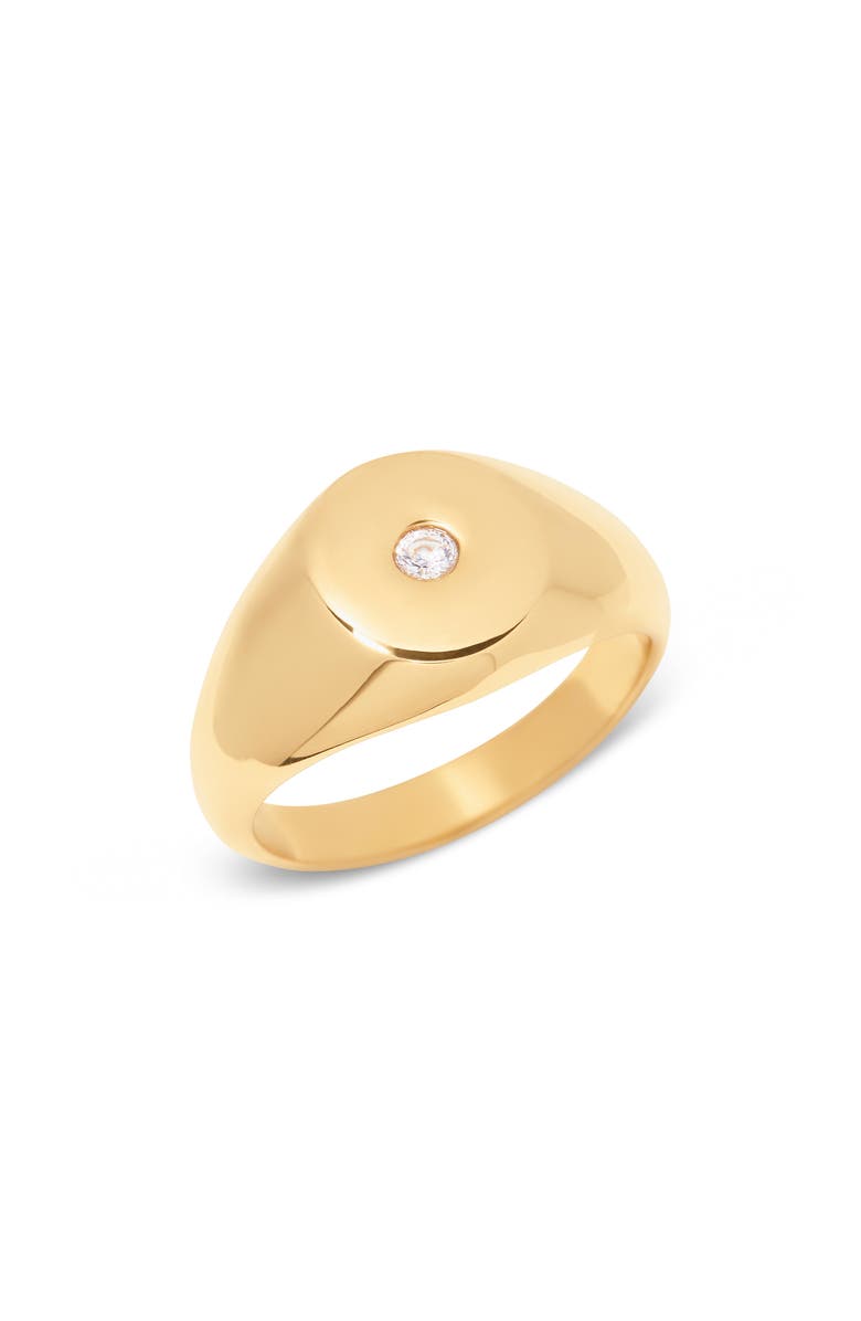 Brook and York Cecilia Signet Ring, Main, color, Gold