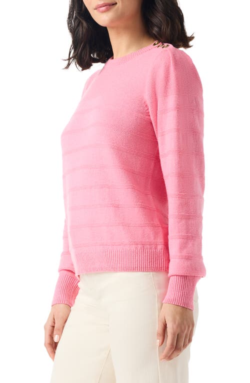 Nic + Zoe Nic+zoe Button Shoulder Sweater In Multi