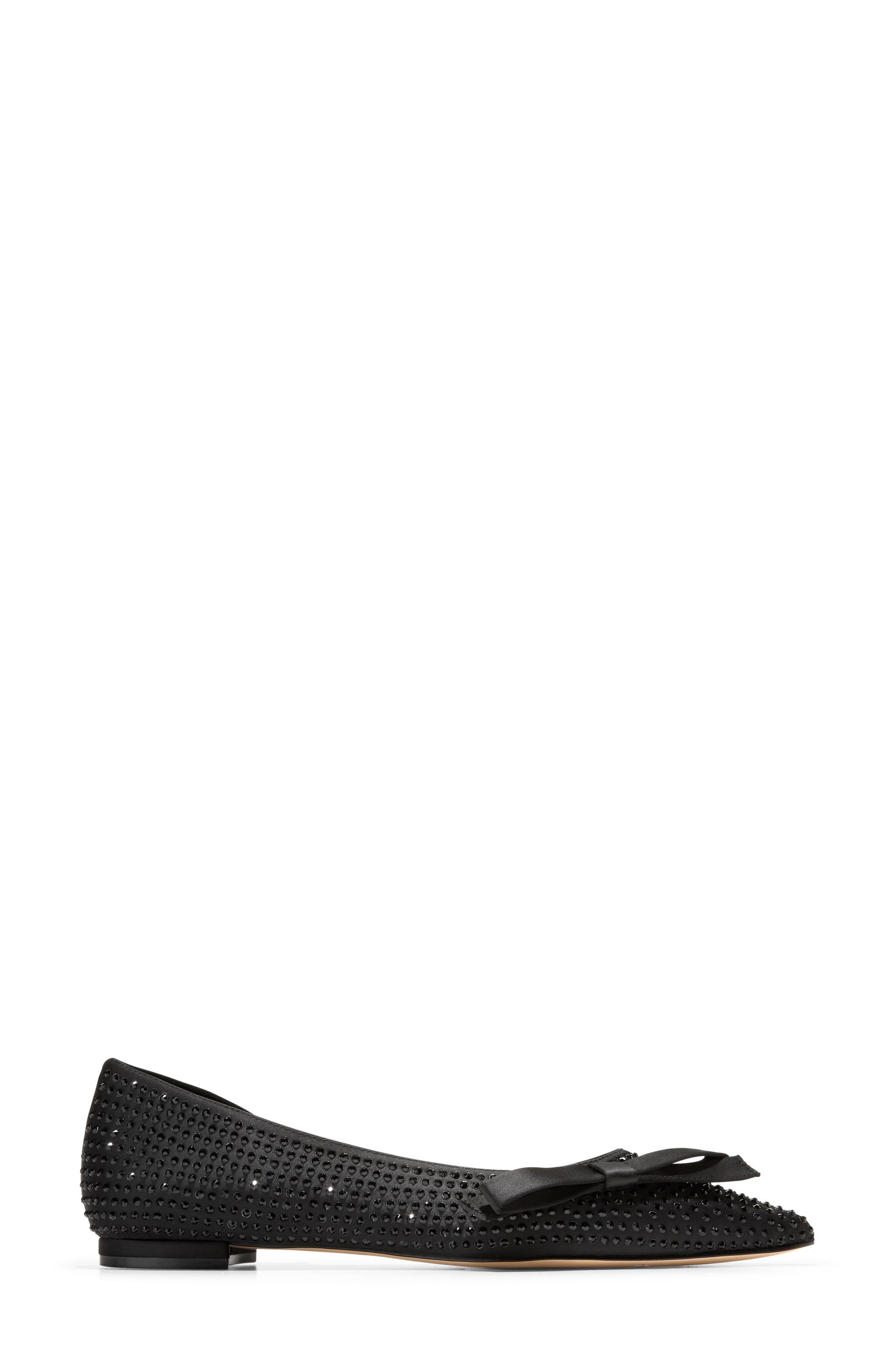 Cole Haan Noella Bow Satin Skimmer Flat, Alternate, color, 