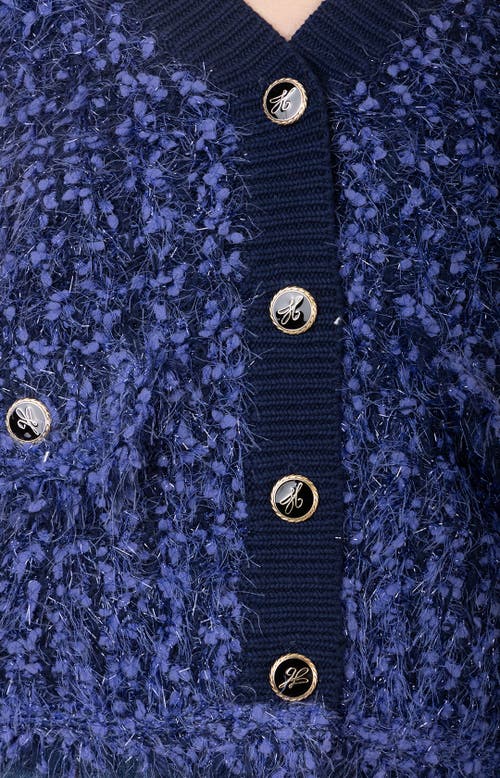 Hale Bob Madalyn Boucle Cardigan In Blue