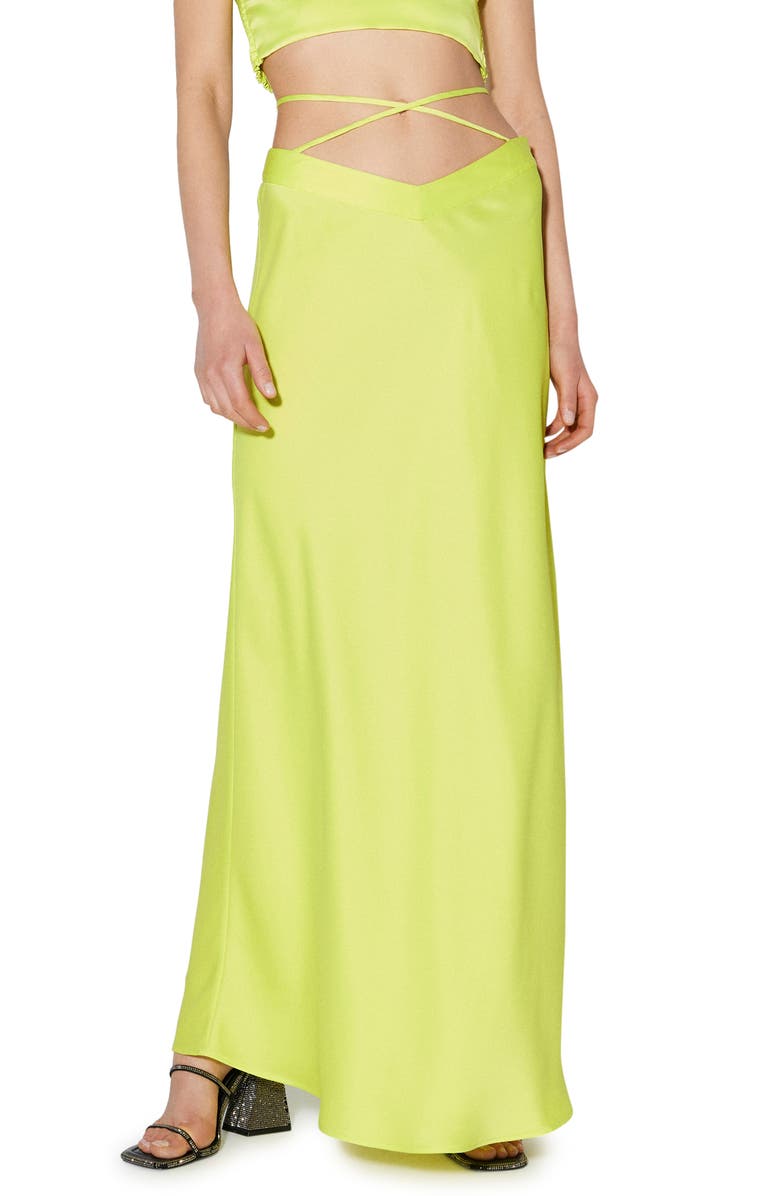 SOMETHING NEW Billie Crossover Waist Maxi Skirt, Main, color, 