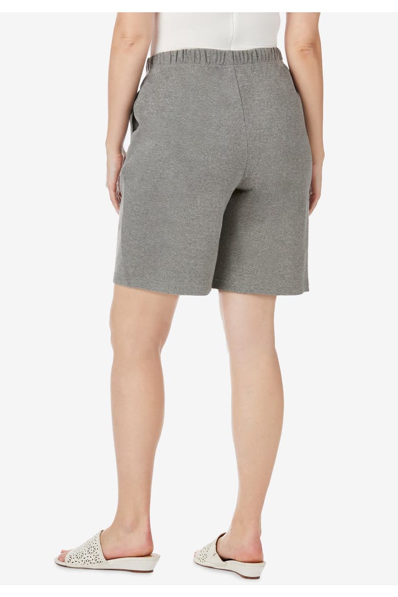 Soft Ease Cotton Knit Short, Alternate, color, BLACK