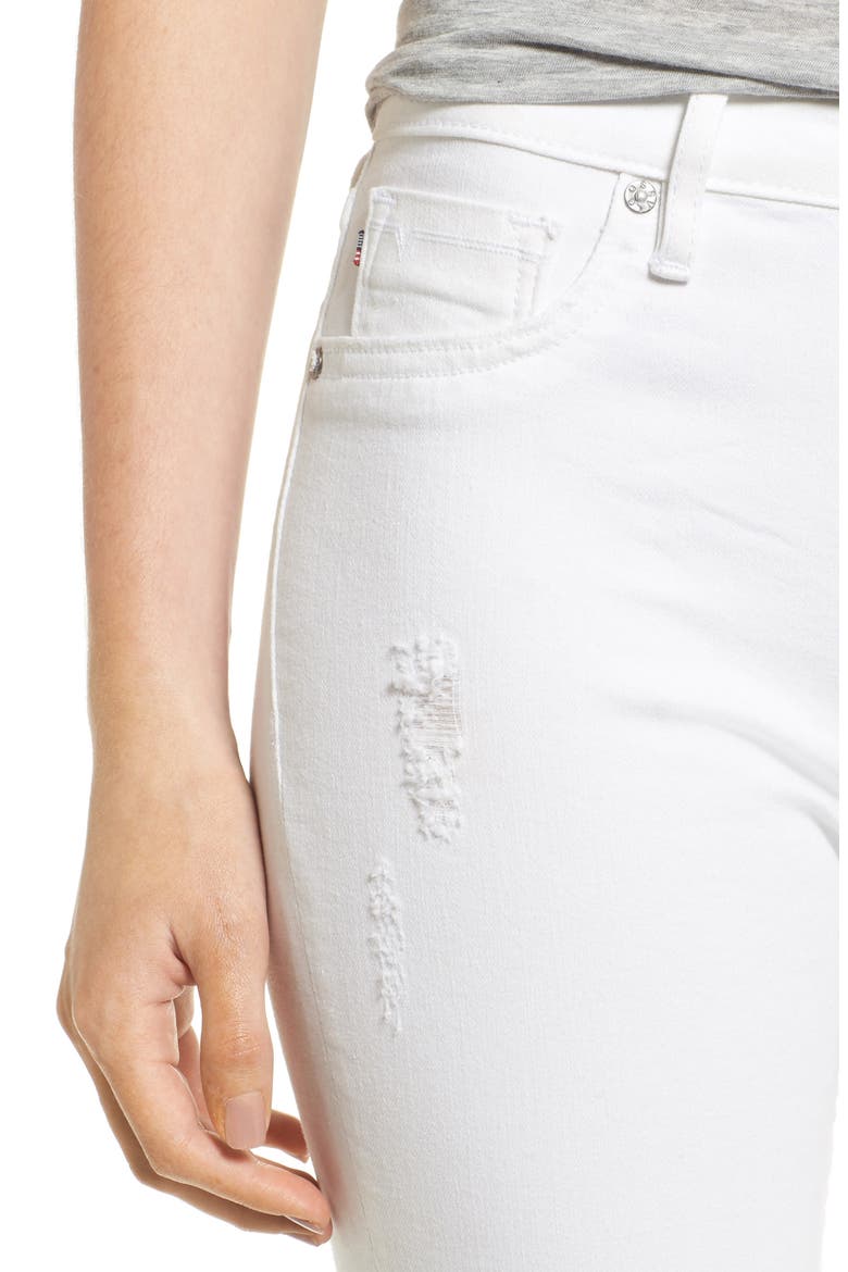 Chelsea High Waist Crop Skinny Jeans, Alternate, color, WHITE