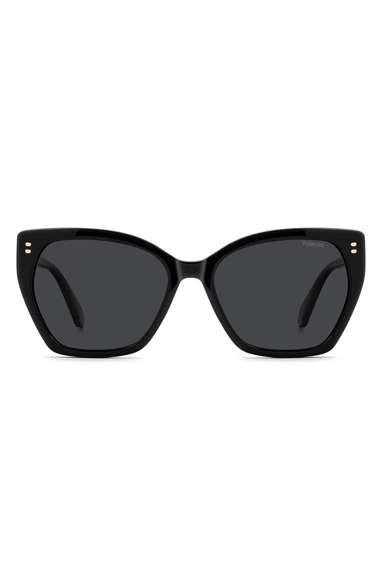 Polaroid 56mm Polarized Butterfly Sunglasses, Main, color, 