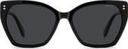 Polaroid 56mm Polarized Butterfly Sunglasses