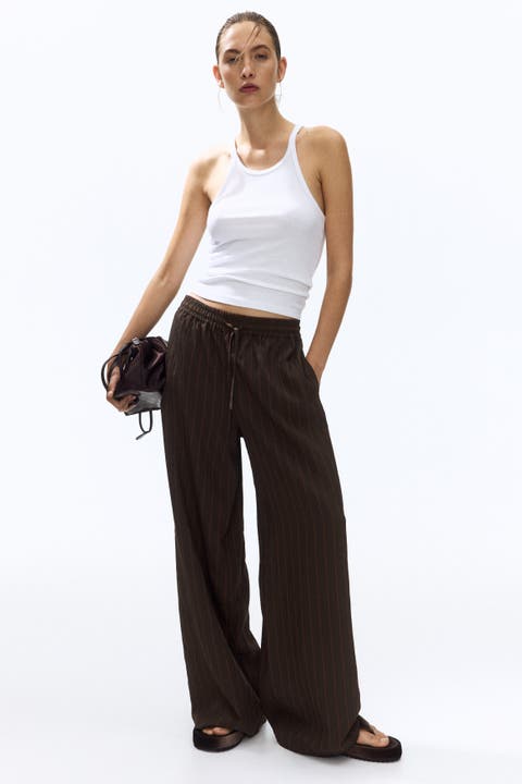 Straight Pull-on Trousers