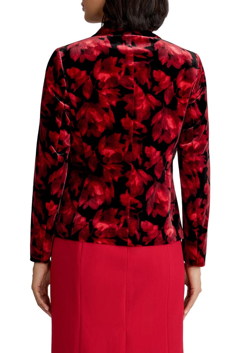 Shawl Collar One-Button Blazer, Alternate, color, FIRE RED MULTI