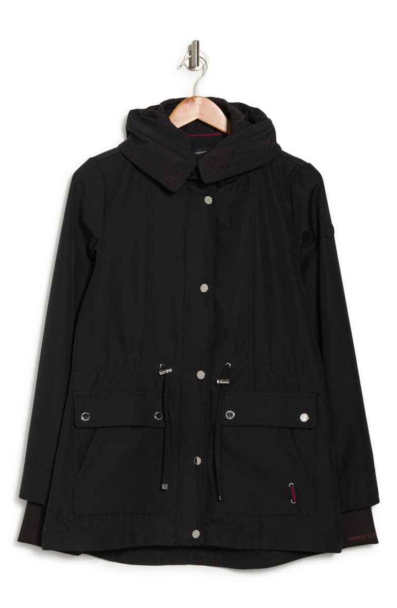 French Connection Water-Resistant Hooded Softshell Jacket, Alternate, color, 
