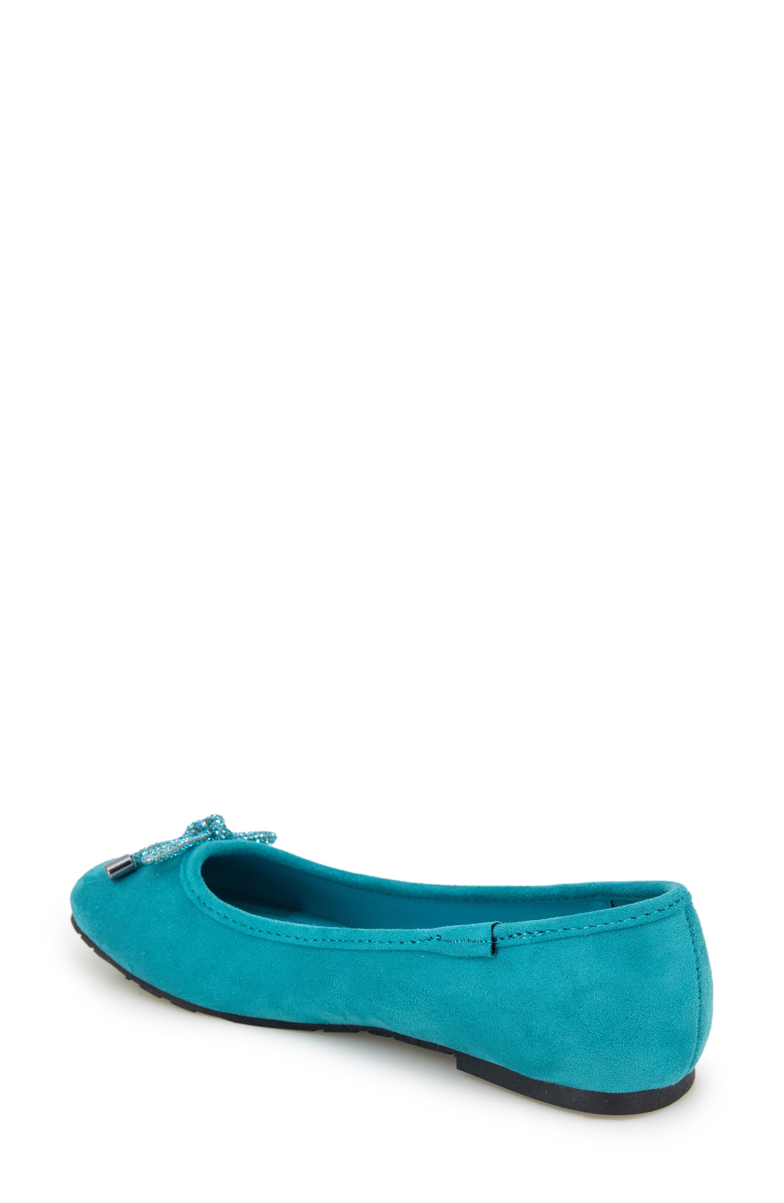 Elstree Bow Flat, Alternate, color, TEAL MICRO